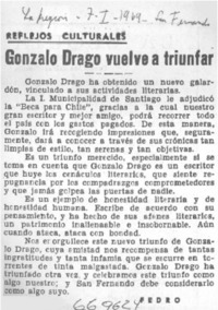 Gonzalo Drago vuelve a triunfar Gonzalo Drago vuelve a triunfar