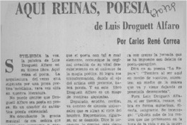 Aquí reinas, poesía Aquí reinas, poesía