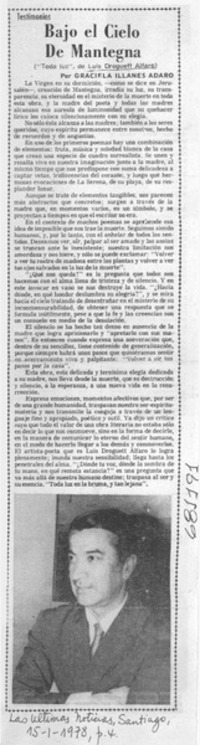 Bajo el cielo de mantegna Bajo el cielo de mantegna