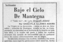 Bajo el cielo de mantegna Bajo el cielo de mantegna