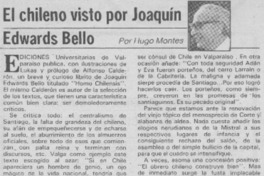 El chileno visto por Joaquín Edwards Bello El chileno visto por Joaquín Edwards Bello