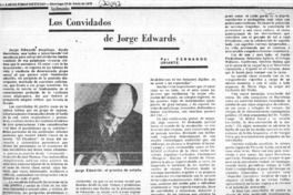 Los convidados de Jorge Edwards Los convidados de Jorge Edwards