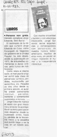 Persona non grata. Persona non grata.
