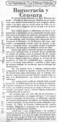 Burocracia y censura Burocracia y censura