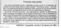 Persona non grata Persona non grata