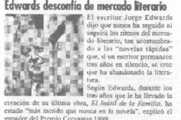 Edwards desconfía de mercado literario. Edwards desconfía de mercado literario.