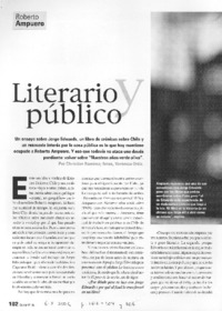 Literario y público (entrevista) Literario y público (entrevista)