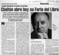 Chaitén abre hoy su Feria del Libro Chaitén abre hoy su Feria del Libro