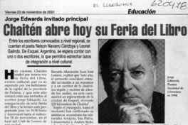 Chaitén abre hoy su Feria del Libro Chaitén abre hoy su Feria del Libro