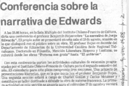 Conferencia sobre la narrativa de Edwards Conferencia sobre la narrativa de Edwards