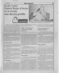 "Quiero llegar al lector en la forma más directa posible" "Quiero llegar al lector en la forma más directa posible"