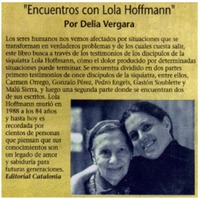 Encuentro con Lola Hoffmann Encuentro con Lola Hoffmann