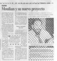 Moulián y su nuevo proyecto (entrevistas) Moulián y su nuevo proyecto (entrevistas)