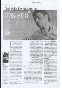 Pablo Simonetti: "Los éxitos literarios son un misterio" (entrevistas) Pablo Simonetti: "Los éxitos literarios son un misterio" (entrevistas)