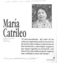 María Catrileo (entrevistas) María Catrileo (entrevistas)