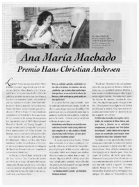 Ana María Machado, Premio Hans Christian Andersen. Ana María Machado, Premio Hans Christian Andersen.