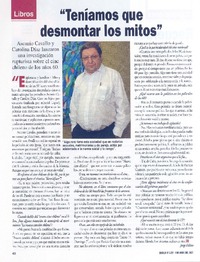"Teníamos que desmontar los mitos" (entrevista) "Teníamos que desmontar los mitos" (entrevista)