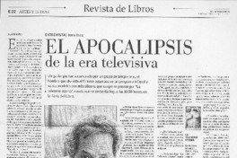 El apocalipsis de la era televisiva El apocalipsis de la era televisiva