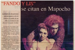 "Fando y Lis" se citan en Mapocho "Fando y Lis" se citan en Mapocho