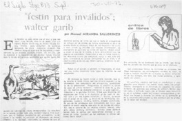 "Festín para inválidos" Walter Garib "Festín para inválidos" Walter Garib