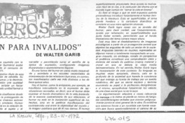 Festín para inválidos. Festín para inválidos.