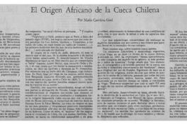 El origen africano de la cueca chilena El origen africano de la cueca chilena