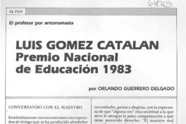 Luis Gómez Catalán Luis Gómez Catalán