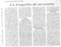 La tragedia de un poeta La tragedia de un poeta