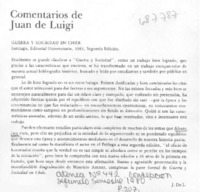 Comentarios de Juan de Luigi Comentarios de Juan de Luigi