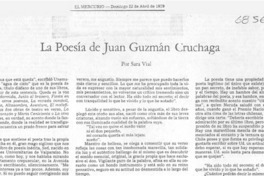 La poesía de Juan Guzmán Cruchaga La poesía de Juan Guzmán Cruchaga