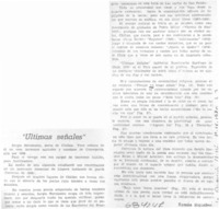 Ultimas señales" Ultimas señales"