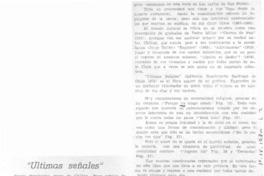 Ultimas señales" Ultimas señales"