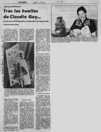 Tras las huellas de Claudio Gay Tras las huellas de Claudio Gay