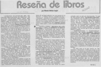 Reseña de libros Reseña de libros