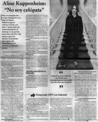 Aline Kuppenheim, "no soy celópata" Aline Kuppenheim, "no soy celópata"