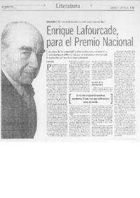 Enrique Lafourcade para el Premio Nacional Enrique Lafourcade para el Premio Nacional