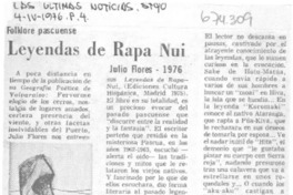 Leyendas de Rapa Nui Leyendas de Rapa Nui