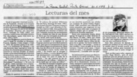 Lecturas del mes Lecturas del mes