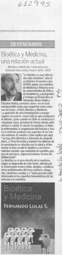 Bioética y medicina, una relación actual Bioética y medicina, una relación actual