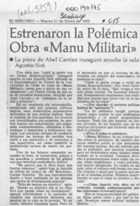 Estrenaron la polémica obra "Manu militari" Estrenaron la polémica obra "Manu militari"