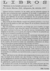 "Mañana en la batalla piensa en mí" "Mañana en la batalla piensa en mí"