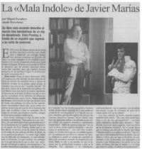La "Mala índole" de Javier Mariás La "Mala índole" de Javier Mariás