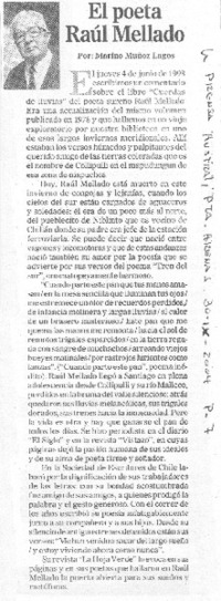 El poeta Raúl Mellado El poeta Raúl Mellado
