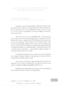 Encuentro con un filósofo libre Encuentro con un filósofo libre