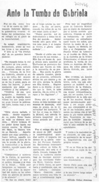 Ante la tumba de Gabriela Ante la tumba de Gabriela