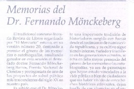 Memorias del Dr. Fernando Mönckeberg Memorias del Dr. Fernando Mönckeberg
