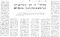 Antología de la poesía chilena contemporánea Antología de la poesía chilena contemporánea