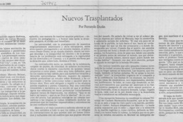 Nuevos trasplantados Nuevos trasplantados