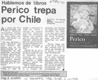 Perico trepa por Chile. Perico trepa por Chile.