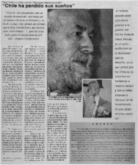 Chile ha perdido sus sueños". Chile ha perdido sus sueños".